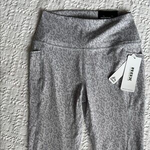 RBX Gray Athletic Leggings with Wide Waistband